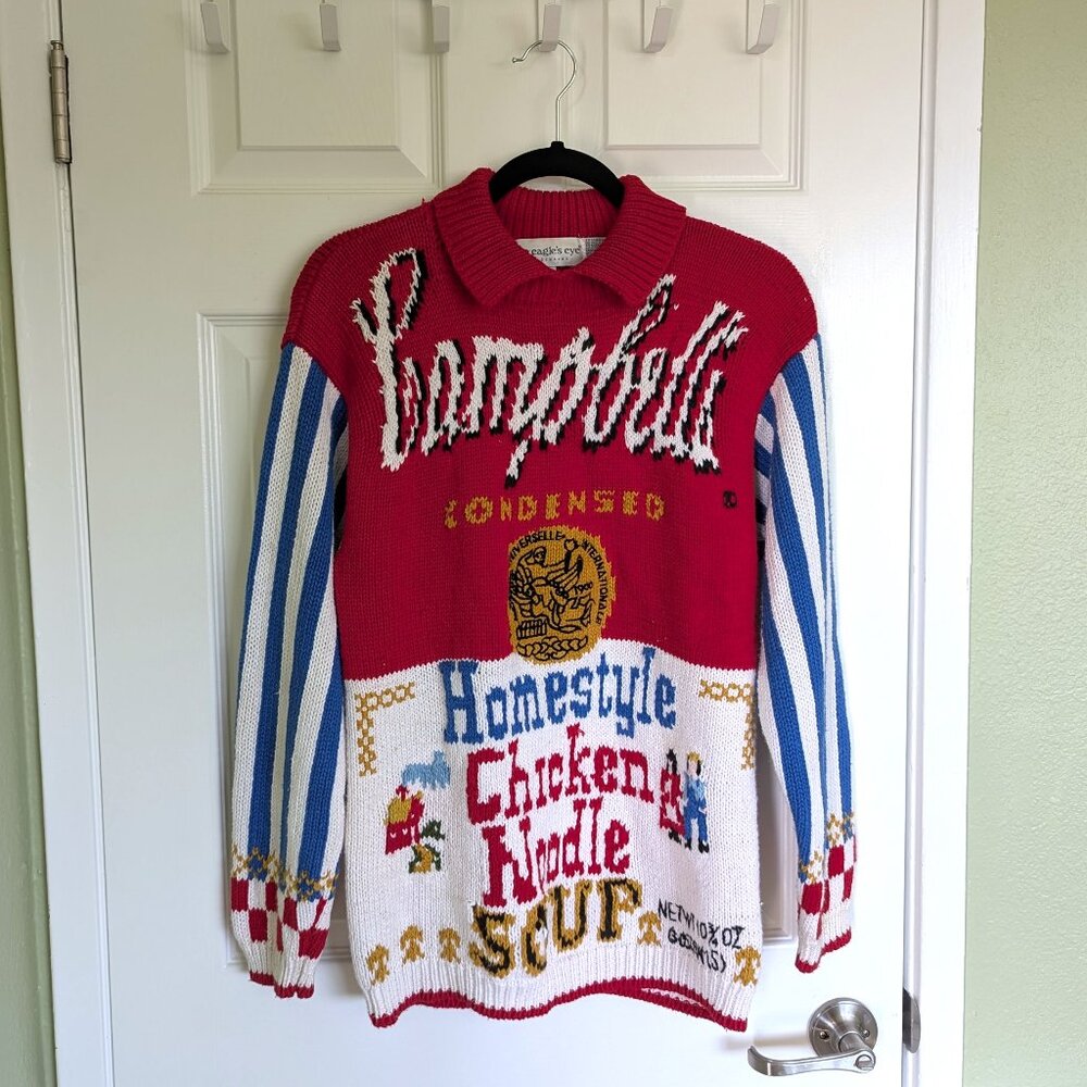 Vintage the eagle's eye Campbell's Soup sweater size M
